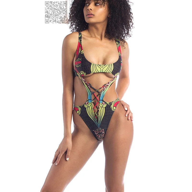 Cut Out Sexy African Bathing Suit Women One Piece Swimsuit 2017 Trikini