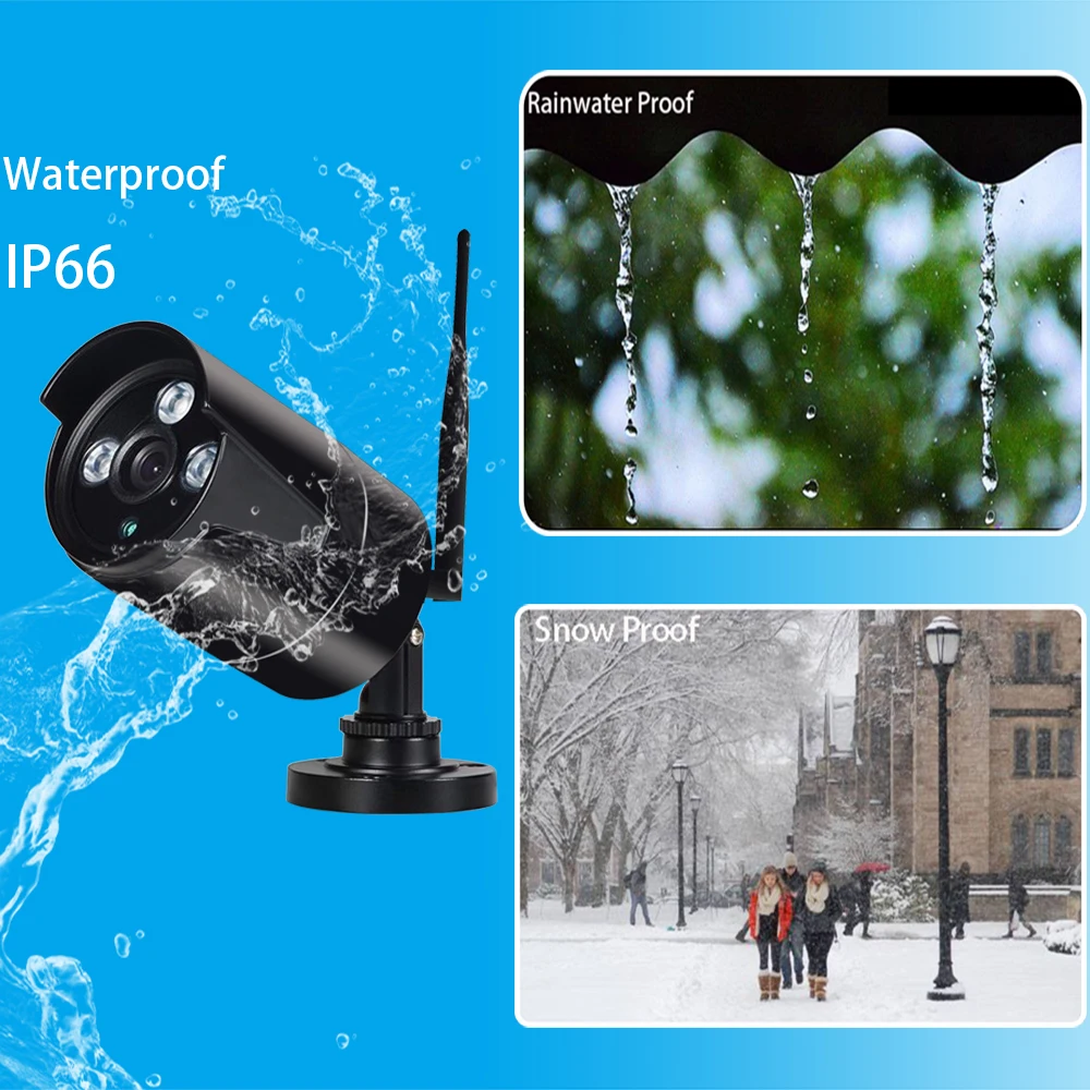 4CH 1080 P HD Беспроводной NVR Kit P2P 720 внутренний наружный IR Ночное Видение безопасности