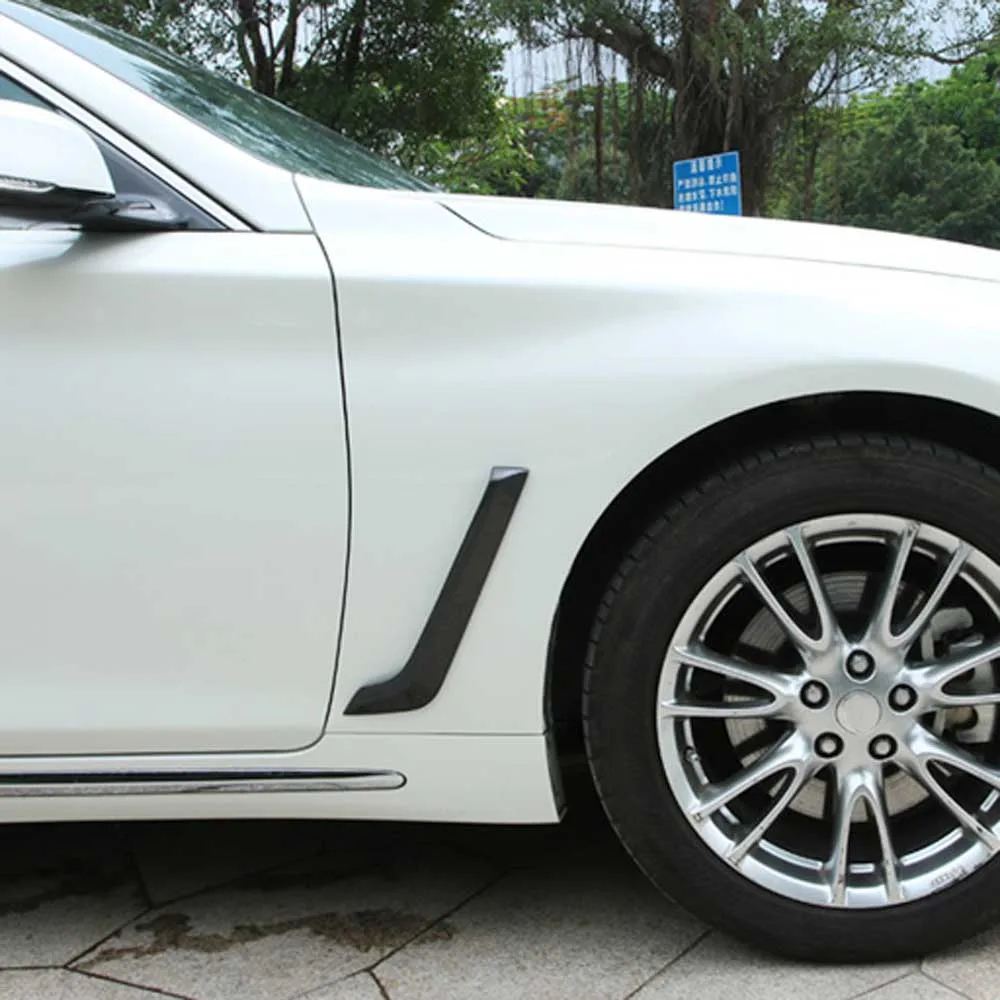 

front wheel fender decorative sticker shark gills vents trim Strips for Infiniti Q50 Q50L Exterior Accessories
