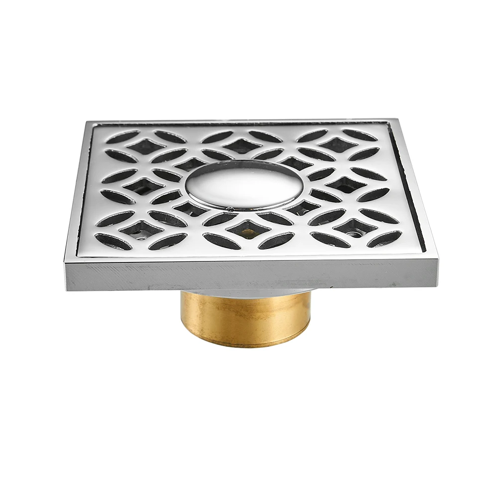 Drenos 10x10 cm Quadrado de Bronze Ralo Do Chuveiro Linear Dreno de Cobre Máquina de Lavar Roupa Uso Varanda Banheiro Grelha Resíduos (4)