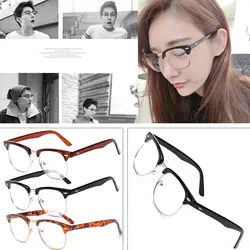 Для женщин Ретро прозрачные линзы Очки дизайнер Винтаж половина Рамки очки новый