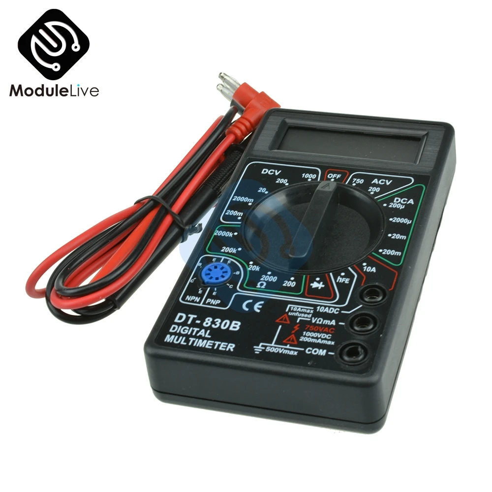 DT830B Профессиональный цифровой мультиметр с ЖК дисплеем измеритель переменного