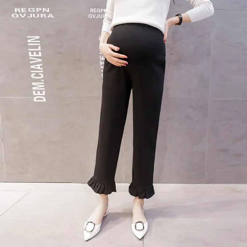 

2018 new autumn fashion Baita loose tide mother wear casual pregnant women pants stomach lift long pants
