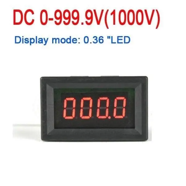 

4bit Voltmeter 0-1000v DC Digital LED Volt Meter 5V 12V 24V Battery high voltage