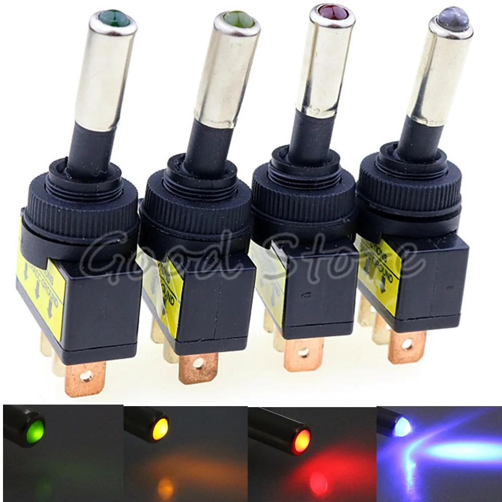 0.86€ 15% de réduction|Interrupteur à bascule 3 broches SPST ON/OFF pour véhicule, 1 pièce, ASW 15D 12V 20A, lumière LED pour voiture | AliExpress