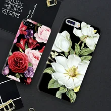 

MISSCASE Soft matte black TPU Phone Case for iphone 7 8 plus Vintage Floral Flowers Cover for Apple iphone X 10 6 6s plus Cases