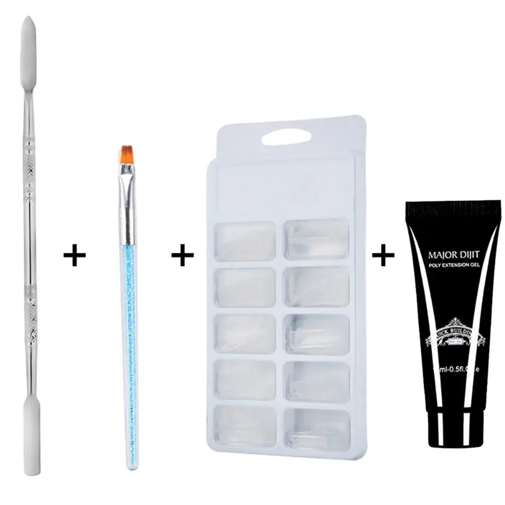 

4Pcs/Set Nail Forms Extension Soak Off UV LED Builder Gel Brush Manicure Tool