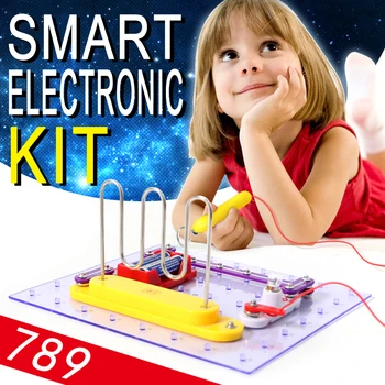 

Funny electronic kit Build 789 exciting projects piano electronic maze game creative toy for children,with music&light DIY toy