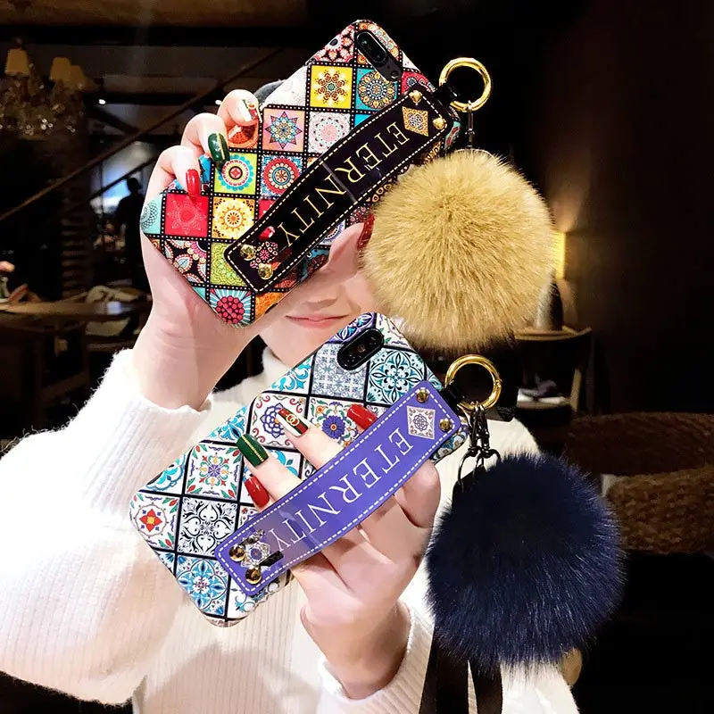 

Exotic Anti-falling mobile phone sleeve with Wristband For iphone 7plus x 8plus xs max xr 7p 6s case