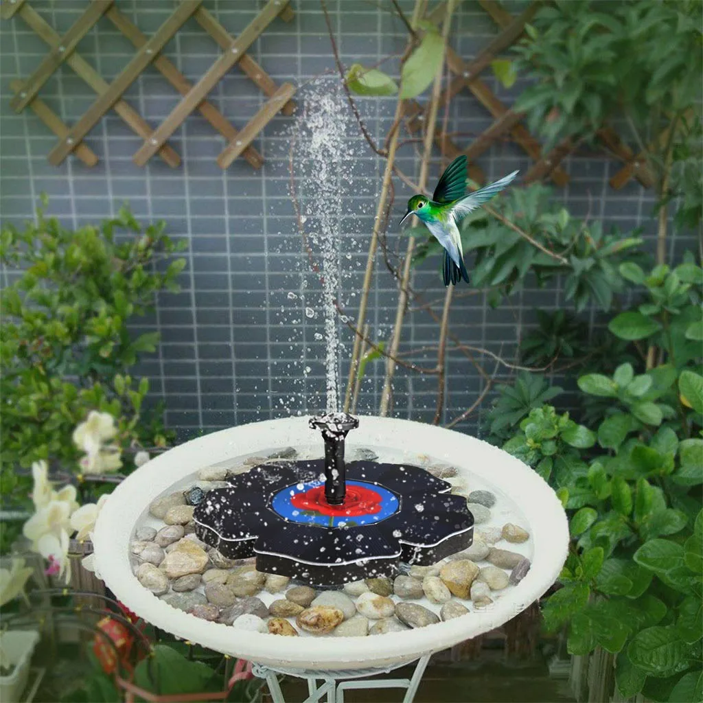 Dropshipping Rose Solar Power Pump Bird Bath Fountain Water Floating Pond Garden Patio Decor | Дом и сад