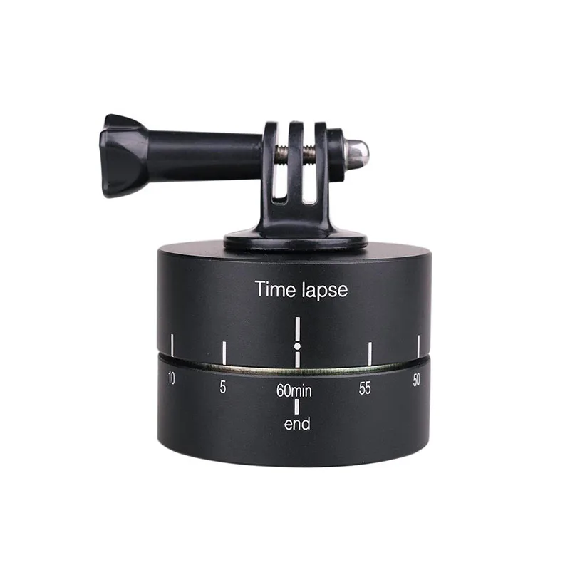 360 Degree Rotating Head Delay Photography Automatic Time Lapse Timer Stabilizer Tripod Adapter For GoPro Hero 4 3 Xiaoyi  (1)
