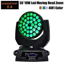 Низкий уровень шума 36x10 Вт 4в1 Zoom Led движущийся головной свет RGBW цвет DMX 512 KTV Led движущийся луч эффект AC110V-240V dj ktv club