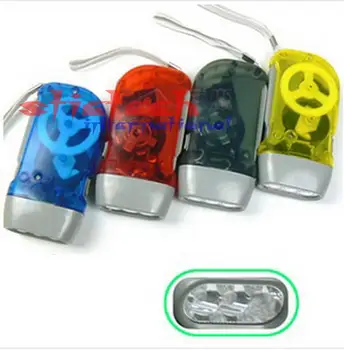 

by dhl or ems 200 pcs Hand-pressing Crank Flashlight 3 LED Torch No Battery