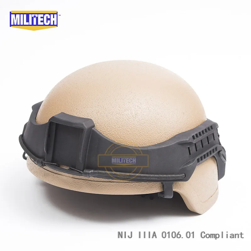 MILITECH CB MICH ACH полный разрез NIJ IIIA 3A Aramid баллистический пуленепробиваемый шлем с тактическим козырьком Railband набор