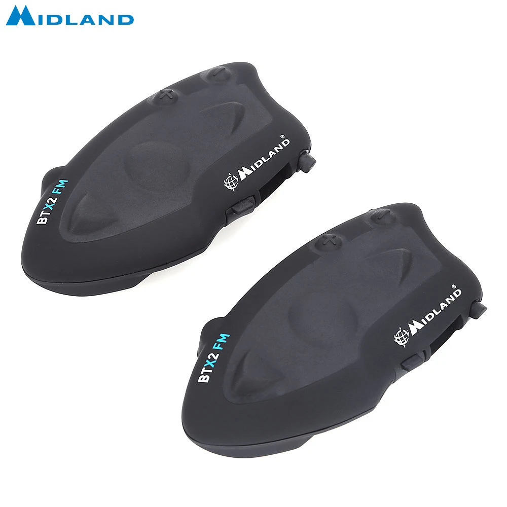 

MIDLAND Paired BTX2 FM Motorcycle Bluetooth Intercom 800M Multi-User Inter-Phone With FM