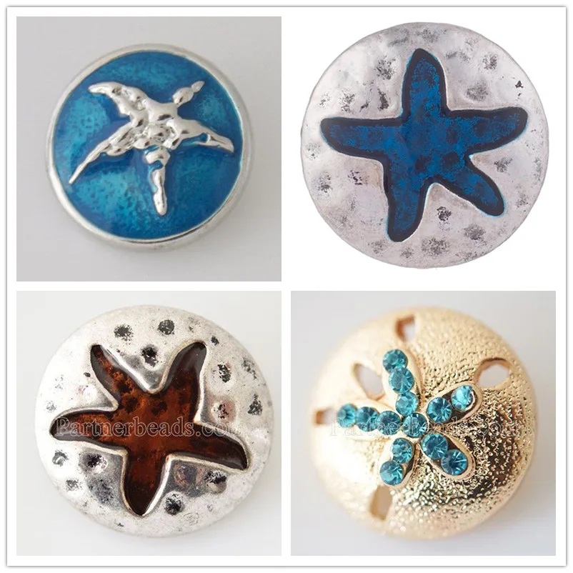 

High quality 20mm snap jewelry sea life ginger snaps beads Fit charm snap bracelet necklace jewelry KB6129