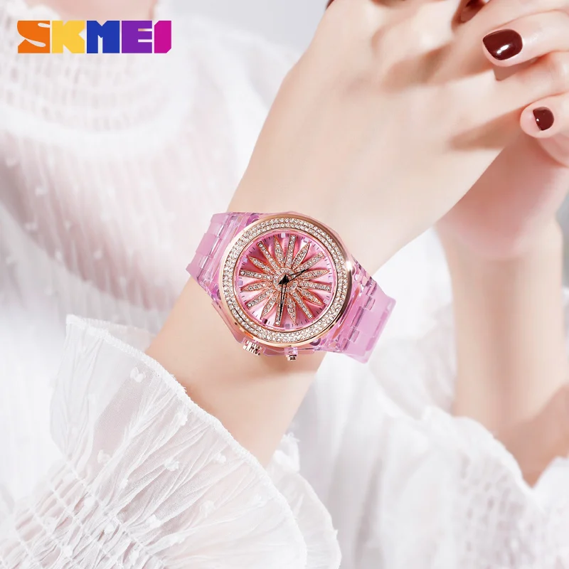 SKMEI Relogio Feminino 1536 Модные Красочные задней части СИД светильник женских кварцевых