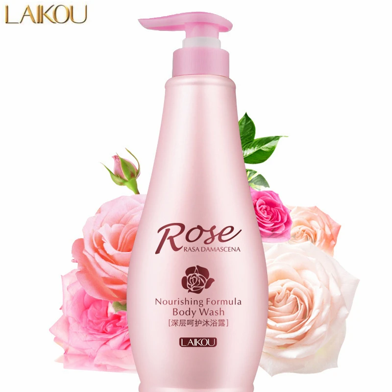 Laikou Natural Rose Essential Oil Nourishing Body Wash Deep Cleansing