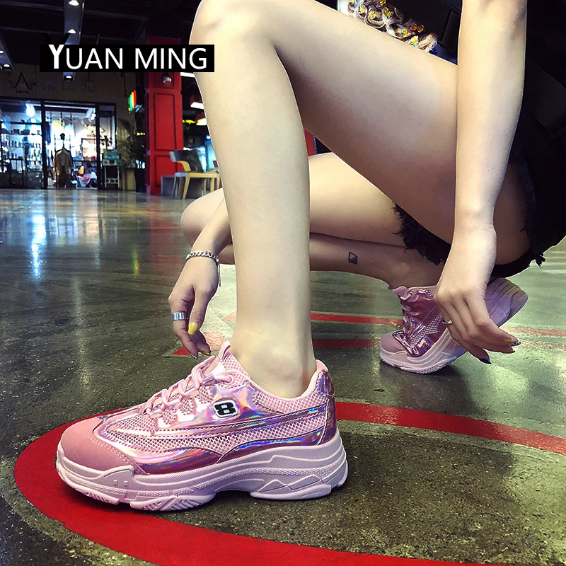 

YUANMING Women Sneakers Spring Autumn Winter Female Shoes Platform Sneakers PU Leather Fashion for Women Shoes Dropshipping