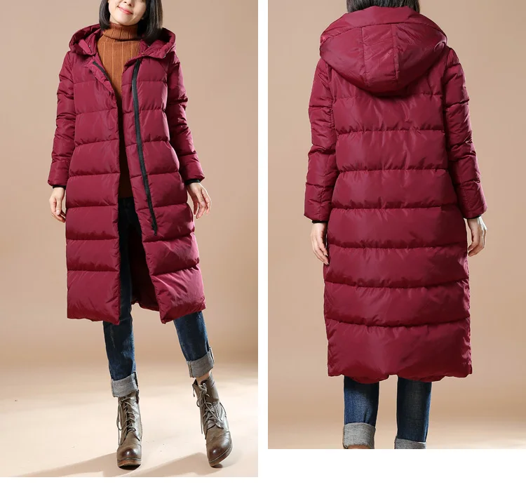 

Plus Size Long Winter Down Coat Women Down Coat Jacket Hooded Warm Women Down Jacket Many Colors Any Size