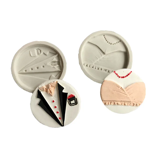 Új Férfiak És Női Parti Ruha Csokoládé -Fudge Penész Szilikagél Sütőeszköz - Image 2