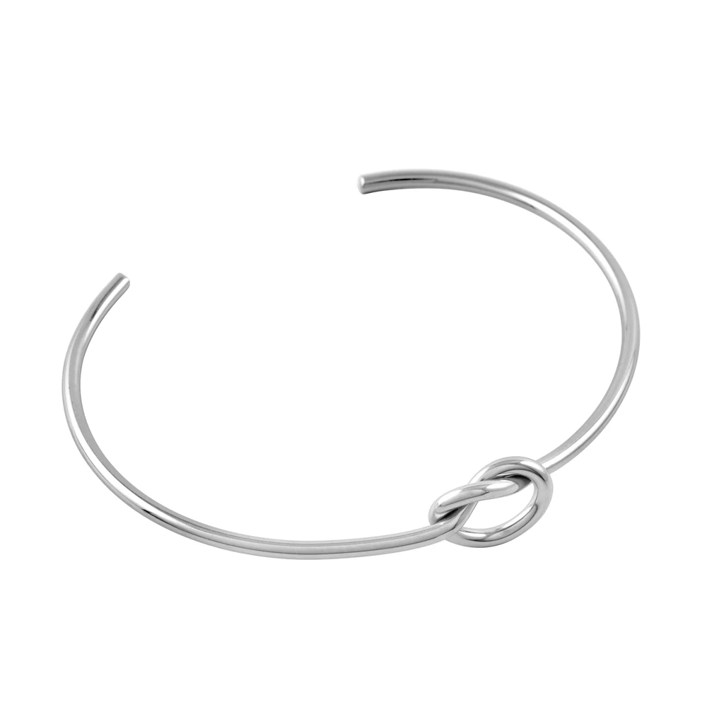 IJB0519 Simple Knot Cuff Bracelet Couple Love Bangle Bracelet for Women