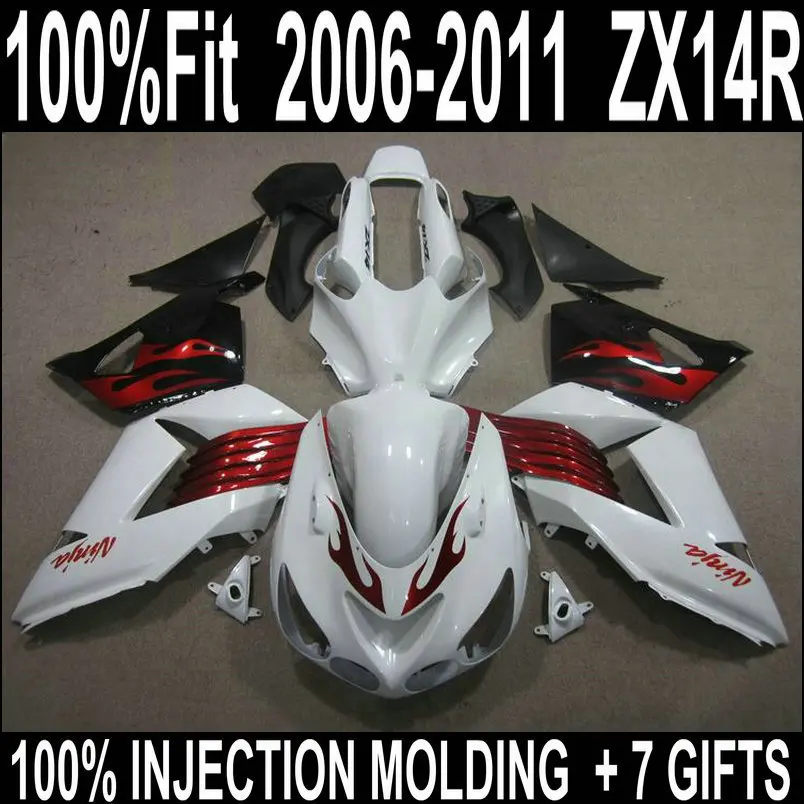 Lowest price fairing body kit for Kawasaki ZX14 fairing kit 06 07 08 09