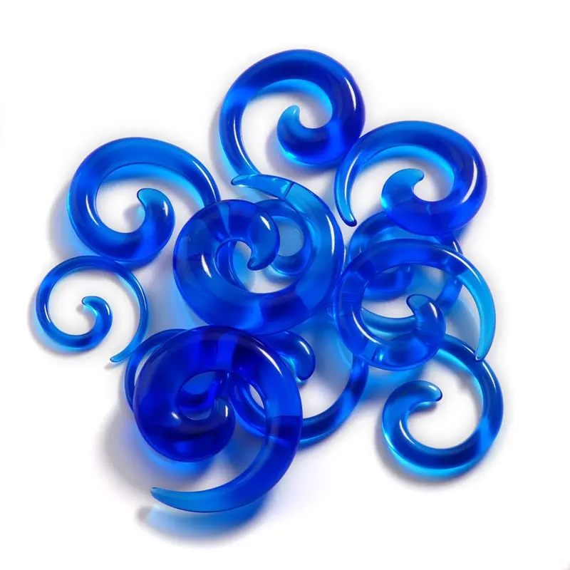 Buy 12Pcs Acrylic Ear Tapers Spiral Ear Stretching