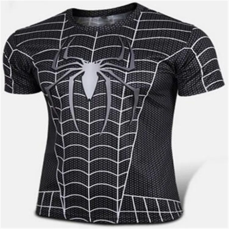 2016 leisure brand new poison spiderman T shirt Fashion men s short sleeve T shirt anime
