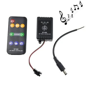 

New Mini 9 Keys Music LED Pixel Wireless Controller for SMD WS2811 WS2812B WS2813 LED Strip Light with DC Male Wire DC5V-12V