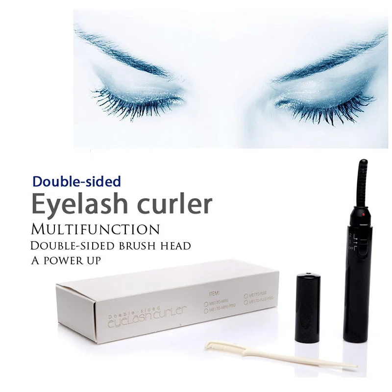 

Mini Electric Heated Eyelash Curl Double-sided Perm Eye Lashes Casual Long Lasting Pen HS11