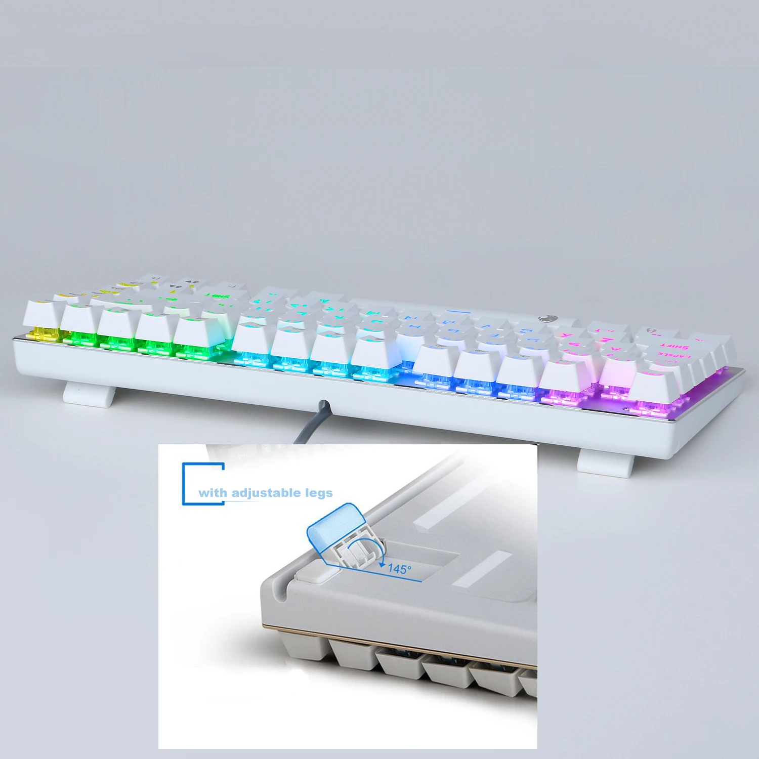 clicky mecânico rgb retroiluminado outemu azul interruptor