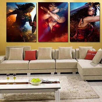 

5D DIY Diamond Painting Cross Stitch Movie Wonder Woman Character Diamond Embroidery Square Full Drill Diamond Mosaic Decoration