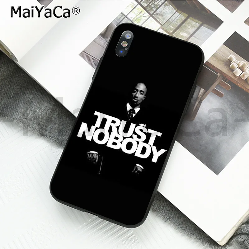 MaiYaCa High Quality Classic Phone Accessories 2Pac Tupac Shakur for Apple iPhone 8 7 6 6S Plus X XS MAX 5 5S SE XR Cellphones