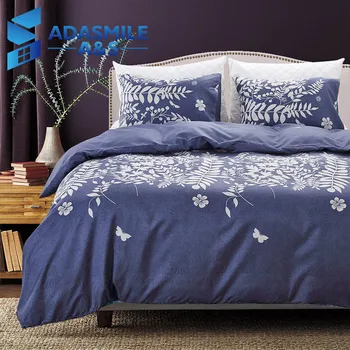 

Nordic Style Simple Bedding Set Floral Leaves Comfortable Bed Linens Home Textile US Twin Queen Duvet Cover Set for Adults Bed