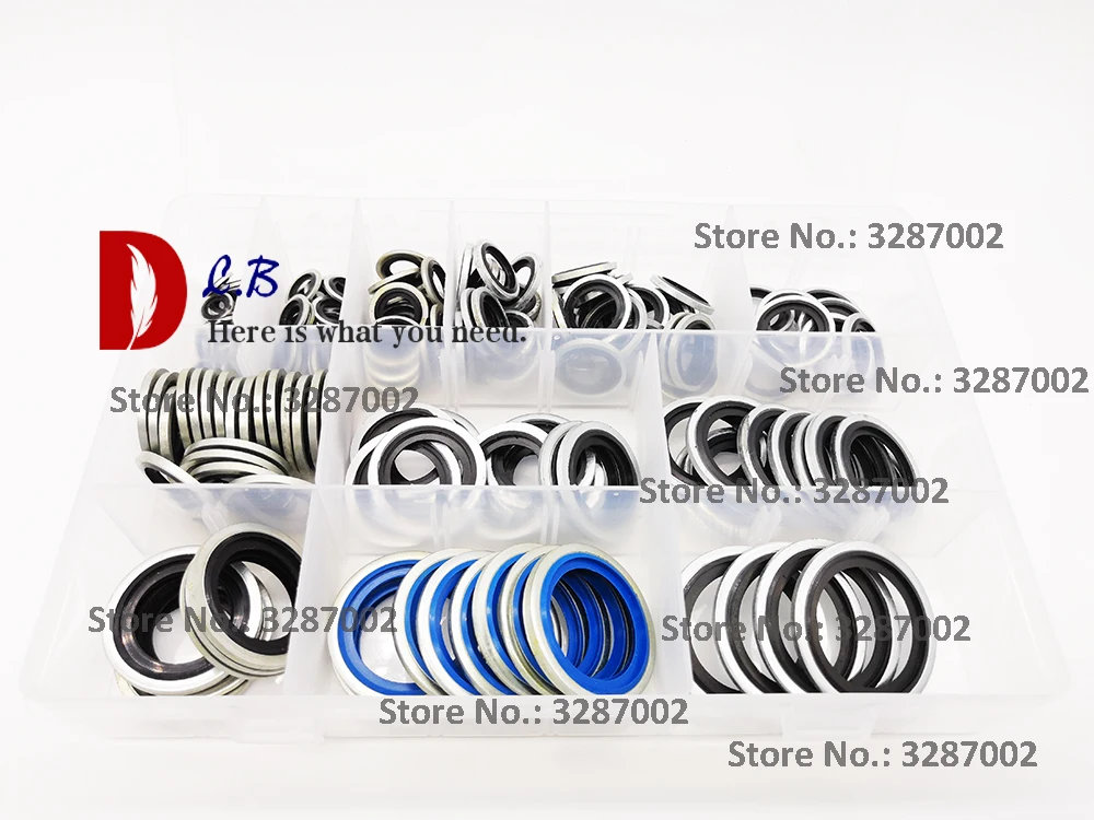 162pcs Metric bonded seal kit3