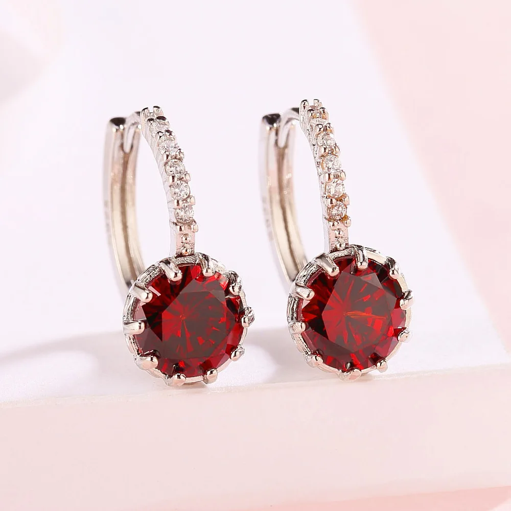 

Hot Earrings Crystal Zircon Stud Earrings For Women Brincos Earing Brinco Earring Oorbellen Earings Jewelry Pendientes Wholesale