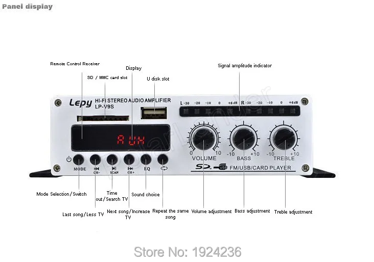 Новинка: 12-вольтный мини автомобиль Lepy Hi-Fi Цифровой V9S USB FM цифровой усилитель мощности многофункциональный небольшой усилитель мощности аудио hi-fi