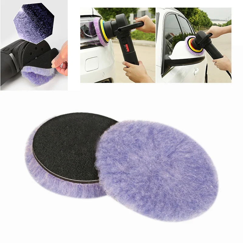 

6 Inch 150mm Lambs Wool Polishing Buffing Pad Wool Polisher Pads For Car Detailing Waxing Polishing Buffer