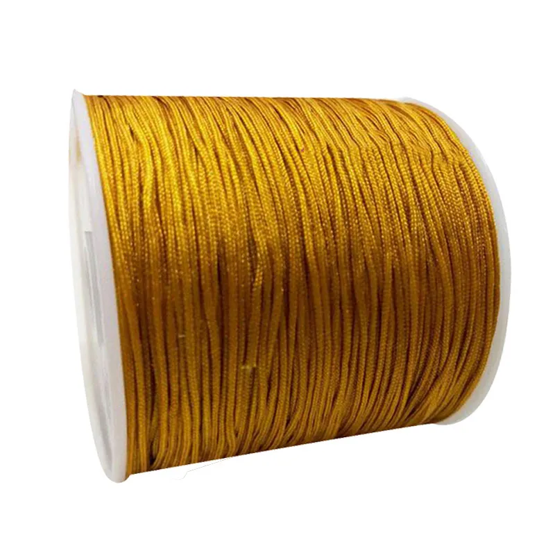 

0.4mm Goldenrod Rattail Braid Nylon Cord Jewelry Findings Accessories Macrame Rope Bracelet Beading Cords 400m/roll