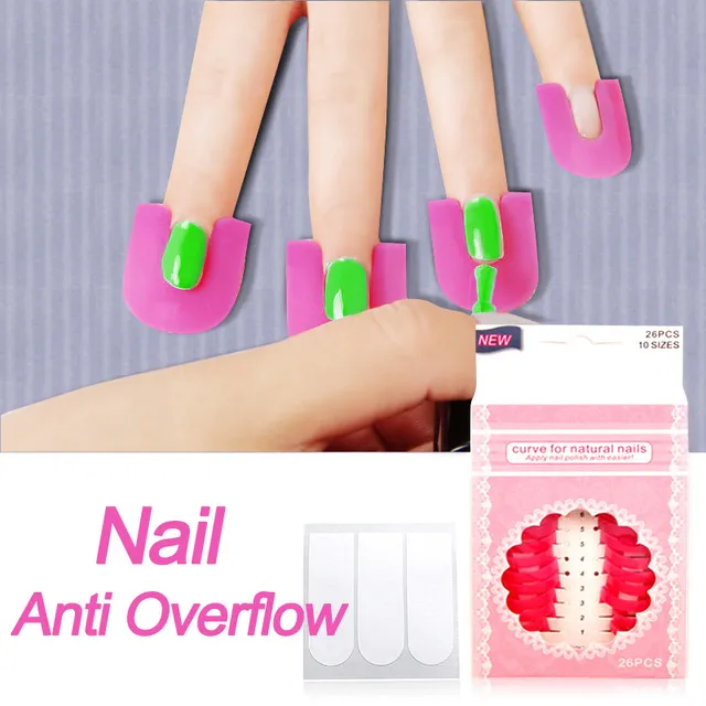 26pcs Bag Nail Art Tools Guide Form Tip Gel Anti Overflow 26pcs Bag Nail Art Tools Guide Form Tip Gel Anti Overflow