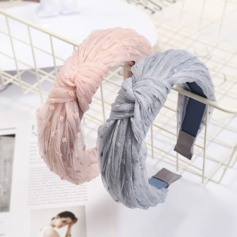 

Korea New Bud Silk Yarn Ladies Headband Hair Accessories Fashion Sweet Girl Simple Pearl Wild Headband