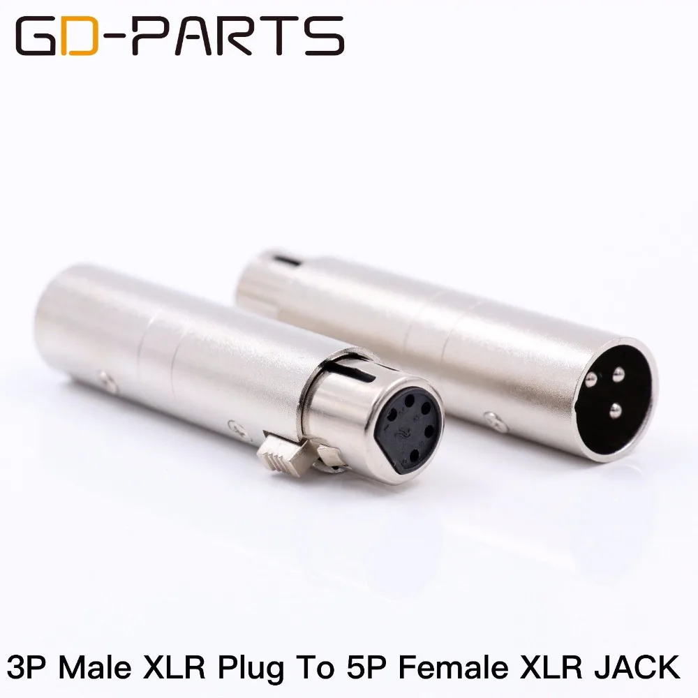 

Female 5Pin XLR Jack to Male 3Pin XLR Plug Connector Adapter Converter For DMX Lighting Application MICROPHONE HIFI Audio DIY
