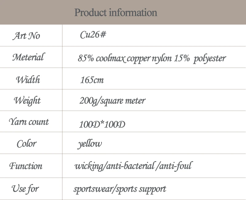 product info