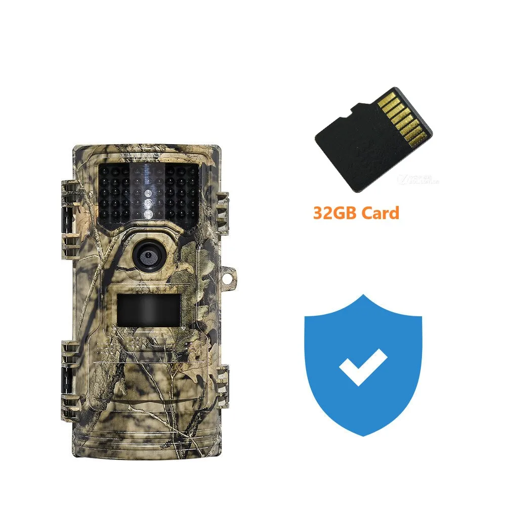 CT006 32GB SD Card PDDHKK 1080P HD охотничья камера фото ловушки дикой природы 20MP камера наблюдения с 42 инфракрасными светодиодами 940nm ночного видения - Цвет: CT006 32GB SD Card