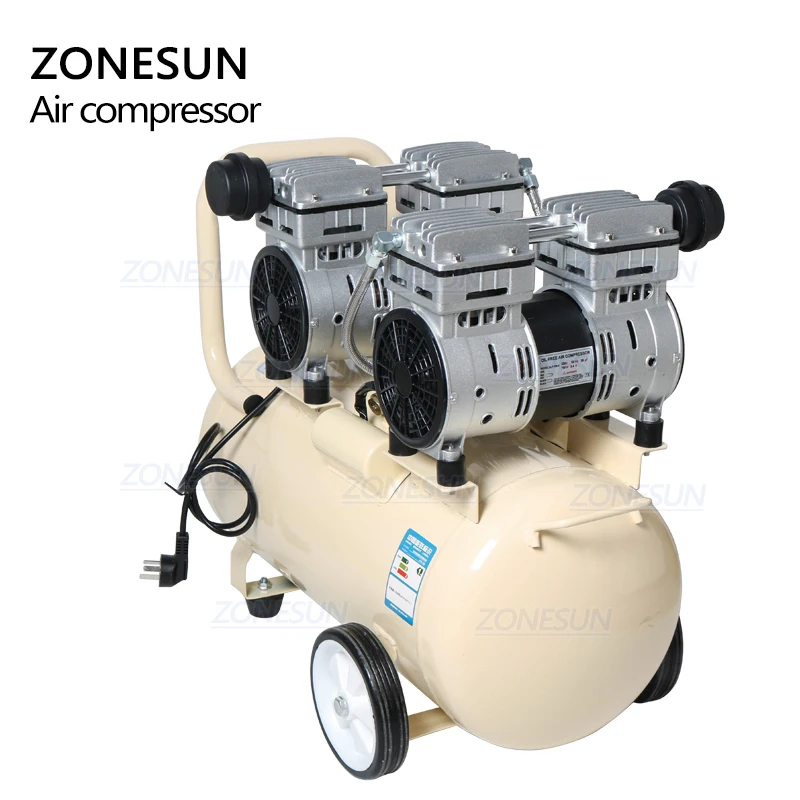 Промышленный компрессор ZONESUN из чистой меди 750 Вт 50 л поршневой и новый