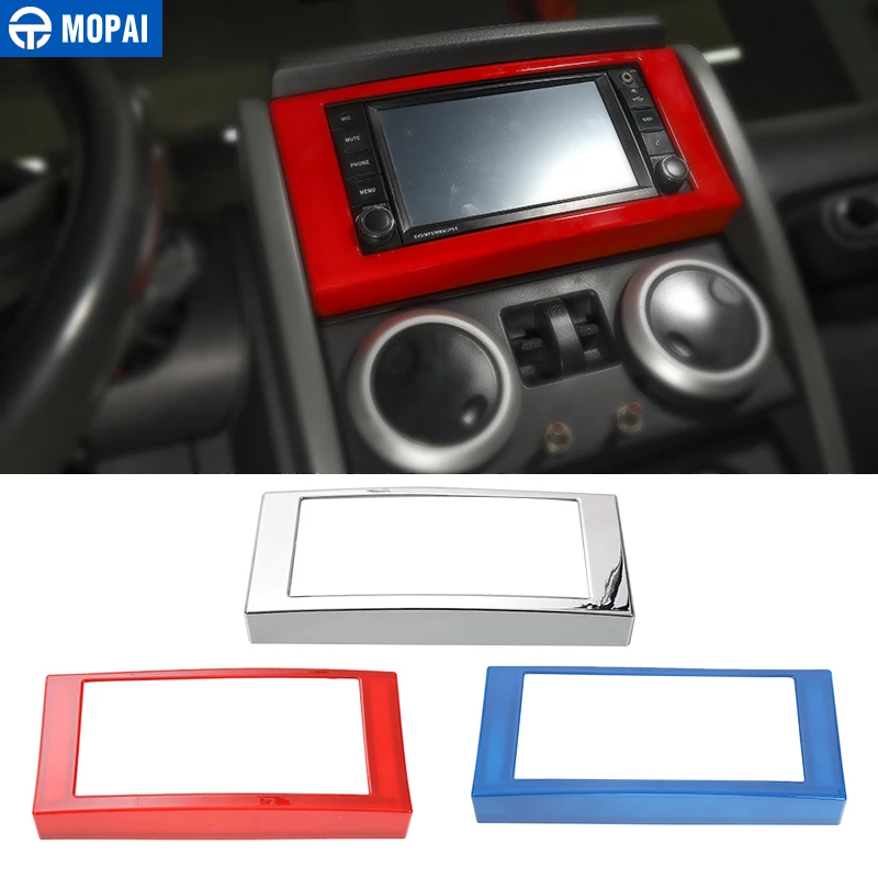 

MOPAI Car Dashboard Navigation CD Panel Frame Decoration Cover Stickers for Jeep Wrangler JK 2007-2010 Car Accessories Styling