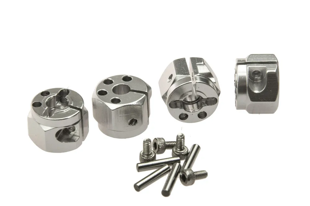 

4Pcs 12mm Aluminum HEX Wheel Hub 10mm Thickness Sliver High Quality Free Shipping