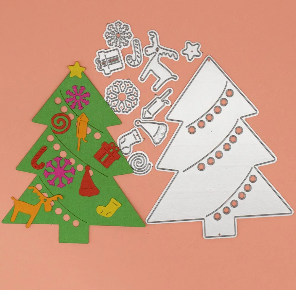 

Christmas Tree Metal Cutting Dies for Scrapbooking Cards Paper Diy Decoration Embossing Christmas Tree Decoration Accessories