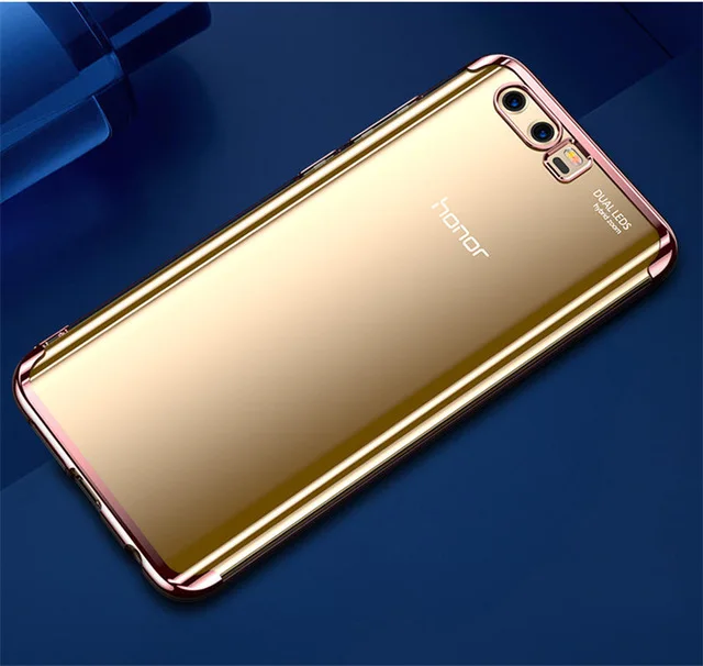 NFH прозрачный силиконовый чехол-бампер для huawei Honor 9 Honor 9 Lite с защитой от царапин, мягкий ТПУ чехол для Honor 9 - Цвет: Rose Gold